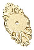 Ribbon and Reed Cabinet Knob or Pull Backplate - Polished Brass