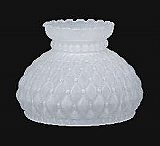 Diamond Quilted Satin Crystal Glass Student Shade - 7" Fitter