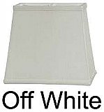 Fabric Retro Rectangle Linen Shade, Off White