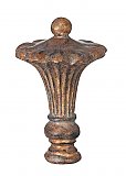 Royal Style Large Lamp Finial, Antique Brass