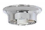 Chrome Plated Flush Mount Collar Light Fixture, 3-1/4"