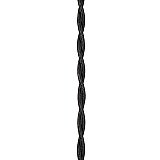 Rayon-Covered Twisted Lamp Cord, Black-Sold Per Foot
