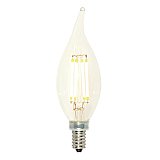 LED Filament Light Bulb: 4 Watt (40 Watt Equivalent) Flame Dimmable CA11 Type