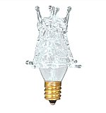 Incandescent Light Bulb: White Starburst Decorative Light Bulb, Candelabra Base, 7 Watt