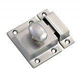 Large Cabinet Latch - Oval Knob - Brushed Nickel