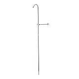Surface Mounted Shower Riser and Wall Support - Polished Chrome