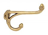 Polished Brass Acorn Hook