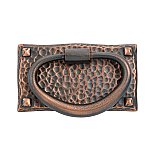 Arts & Crafts Collection Hammered Oval Ring Pull - Oil Rubbed Bronze
