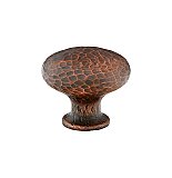 Arts & Crafts Collection Hammered 1-1/4" Round Knob - Oil Rubbed Bronze