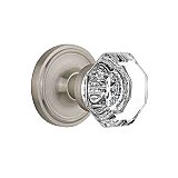 Complete Door Hardware Set - with Classic Rosette with Waldorf Knob