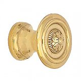 Colonial Revival Cabinet Knob - Polished Brass