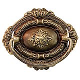 Colonial Revival Drawer Pull - Antique Brass