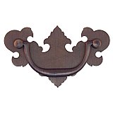Chippendale Batwing Drawer Pull - 3'' on Center - Antique Brass