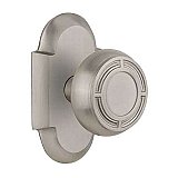 Complete Door Hardware Set - with Cottage Plate with Mission Knob