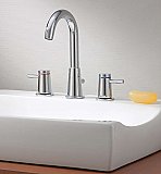 Contemporary Widespread Lavatory / Sink Faucet - Polished Chrome