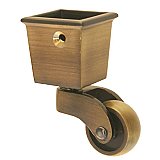 Square Cup Caster - Antique Brass