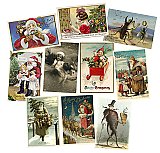 Vintage & Antique Christmas Postcards Collection 2 - Set of 10 - Reprints