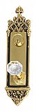 Gothic 16" Plate Entry Door Set with Hartford Crystal Knob - Multiple Finishes