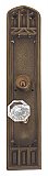 Oxford 18" Plate Mortise Entry Door Set with Hartford Crystal Knob - Multiple Finishes