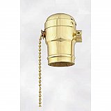 Standard Pull-Chain Angle Lamp Socket - Solid Brass