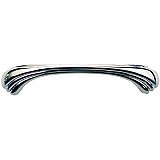 Art Deco Cabinet Pull, 4-1/2" on center, Polished Nickel