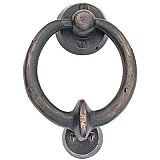Bronze Sandcast 4" Ring Doorknocker, Medium Bronze