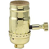 Full Range Dimmer Socket - Brass