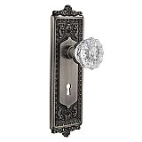 Complete Door Set - Featuring Egg & Dart Plate with Crystal Knob