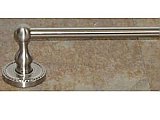 Edwardian Rope Backplate 30" Single Towel Bar in Brushed Satin Nickel