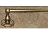 Edwardian Beaded Backplate 30" Single Towel Bar in German Bronze