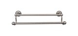 Edwardian Rope Backplate 30" Double Towel Bar in Antique Pewter