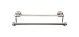 Edwardian Rope Backplate 30" Double Towel Bar in Brushed Satin Nickel