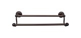 Edwardian Rope Backplate 30" Double Towel Bar in Antique Pewter