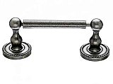 Edwardian Rope Backplate Toilet Paper Holder in Antique Pewter