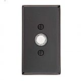 Lighted Sandcast Bronze Electric Doorbell, Rectangular Style, Multiple Finishes
