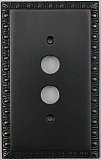 Egg And Dart Oil Rubbed Bronze Forged Single Pushbutton Switchplate / Cover Plate