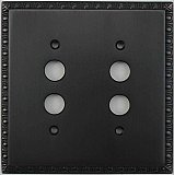 Egg And Dart Oil Rubbed Bronze Forged Double Pushbutton Switchplate / Cover Plate