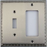 Egg And Dart Satin Nickel Forged Toggle / GFCI Switchplate / Cover Plate