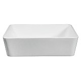 Fauceture Arcticstone Solid Surface White Stone Vessel Sink - Matte White