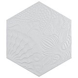 Gaudi Lux White Hex Ducados 8-5/8" x 9-7/8" Porcelain Tile - Per Case of 25 Tile - 11.41 Sq. Ft. Per Case