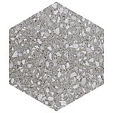 Venice Hex XT Silver 8-5/8"x9-7/8" Porcelain Floor and Wall Tile - Per Case of 25 - 11.56 Sq. Ft