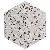 Venice Hex XT White 8-5/8"x9-7/8" Porcelain Floor and Wall Tile - Per Case of 25 - 11.56 Sq. Ft