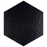 Gaudi Grand Hex Black 19" x 22" Porcelain Floor & Wall Tile -5 Tiles Per Case - 11.0 Sq. Ft.