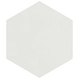 TexTile -  Basic Grand Hex White 19" x 22" Porcelain F6 Tiles Per Case - 13.2 Sq. Ft.