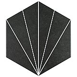 Aster Hex Nero  8-5/8" x 9-7/8" Porcelain Floor and Wall Tile - Per Case of 25 - 11.56 Sq. Ft.