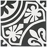 Majestic Tiena Black 9-3/4 "x 9-3/4" Porcelain Tile - Per Piece - .68 Sq. Ft.