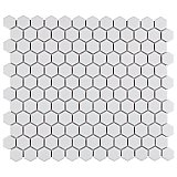 Metro Hex Matte White 10-1/4" x 11-7/8" Porcelain Mosaic Tile - Sold Per Case of 10 - 8.65 Square Feet