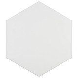 Apini Hex Matte White 9-1/8" x 10-1/2" Porc Floor & Wall Tile - Sold Per Case of 14 - 7.14 Sq. Ft.