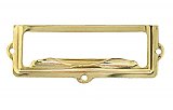 Brass File Card Holder with Pull