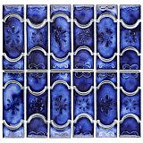 Montego Sapphire 12-1/4" x 12-1/2" Porcelain Mosaic Tile - 10 Tiles Per Case - 10.8 Sq. Ft.